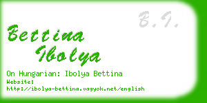 bettina ibolya business card